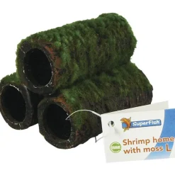 Best AQUADISTRIB Décoration pour crevettes d'aquarium coloris vert en céramique avec mousse Superfish Shrimp Home - Taille L 7,5 x 7,5 x 7,5 cm