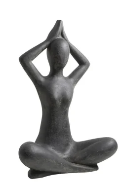 Best SEDA Décoration pour jardin aquatique coloris noir en pierre reconstituée figurine yoga Sukhasan Diving Short - 125 cm