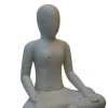 SEDA Décoration pour jardin aquatique coloris noir en pierre reconstituée figurine yoga Méditation - 30 cm