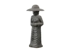 Online SEDA Décoration pour jardin aquatique coloris noir en pierre reconstituée figurine fermière coréenne - 160 cm