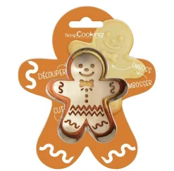 Hot MIRONTAINE Découpoir et embosseur en bois forme Ginger - 8,7 x 7,1 x 2,5 cm