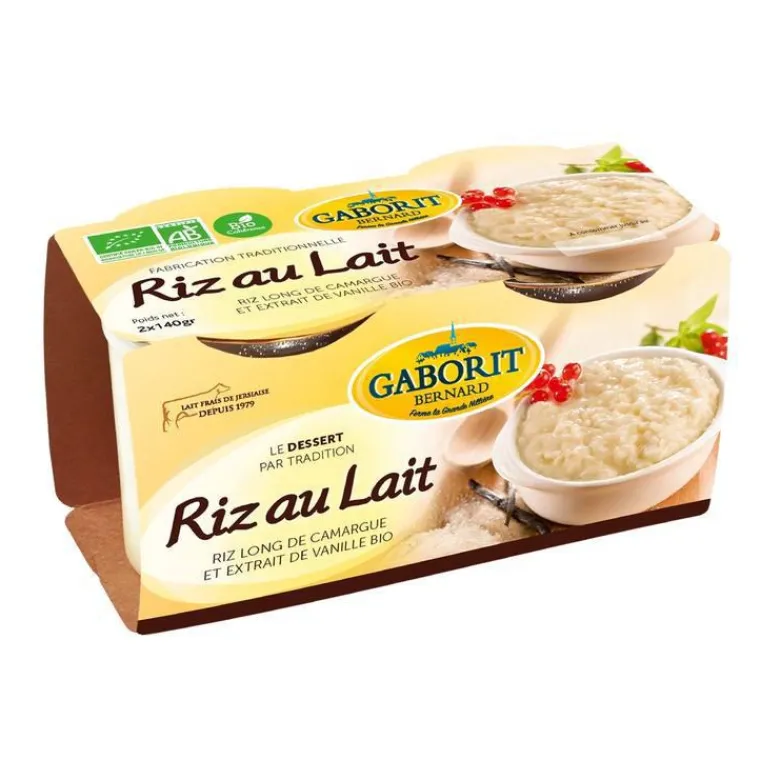 Discount GABORIT Dessert riz au lait bio – 2 x 140 g