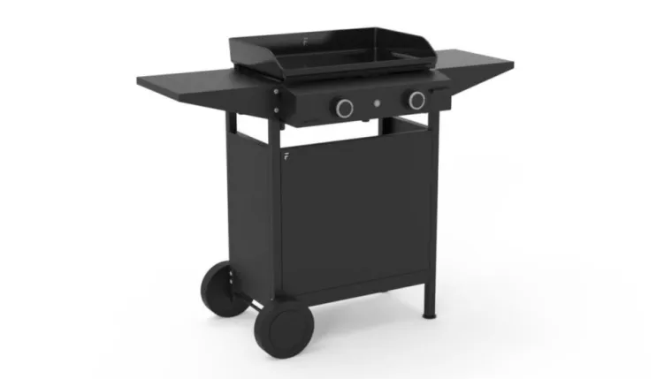 FORGE ADOUR Desserte chariot pour plancha Origin fermé 60 coloris noir en acier Origin - 83,2 x 128,6 x 55,8 cm