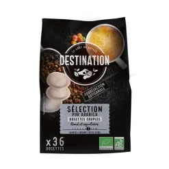 Best DESTINATION Dosettes café souples Sélection n° 1 arabica bio 36 x 7 g