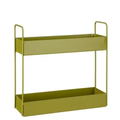 New EDELMAN Double plateau Camarque coloris vert en métal - 33 x10 x 31 cm