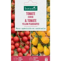 Hot BOTANIC® Duo de graines tomate cerise et tomate yellow pearshaped - graines à semer