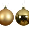 KAEMINGK Ensemble de 12 boules en plastique recyclé or brillant et mat - Ø 6 cm