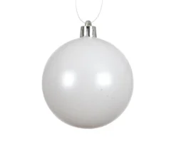 New KAEMINGK Ensemble de 12 boules en plastique recyclé blanc d’hiver brillant et mat - Ø 6 cm