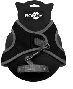 Hot BOBBY Ensemble sellerie pour chat coloris noir pack harnais et laisse Safe - Taille XS