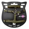 Best BOBBY Ensemble sellerie pour chat coloris vert en nylon harnais et laisse Safe - Taille XS