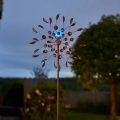 Outlet SMART GARDEN Eolienne solaire Breeze coloris marron en métal Smartgarden - 215 x 58 x 25 cm