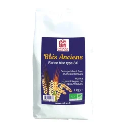 Sale CELNAT Farine de blés anciens demi complète T80 bio en sachet de 1 kg