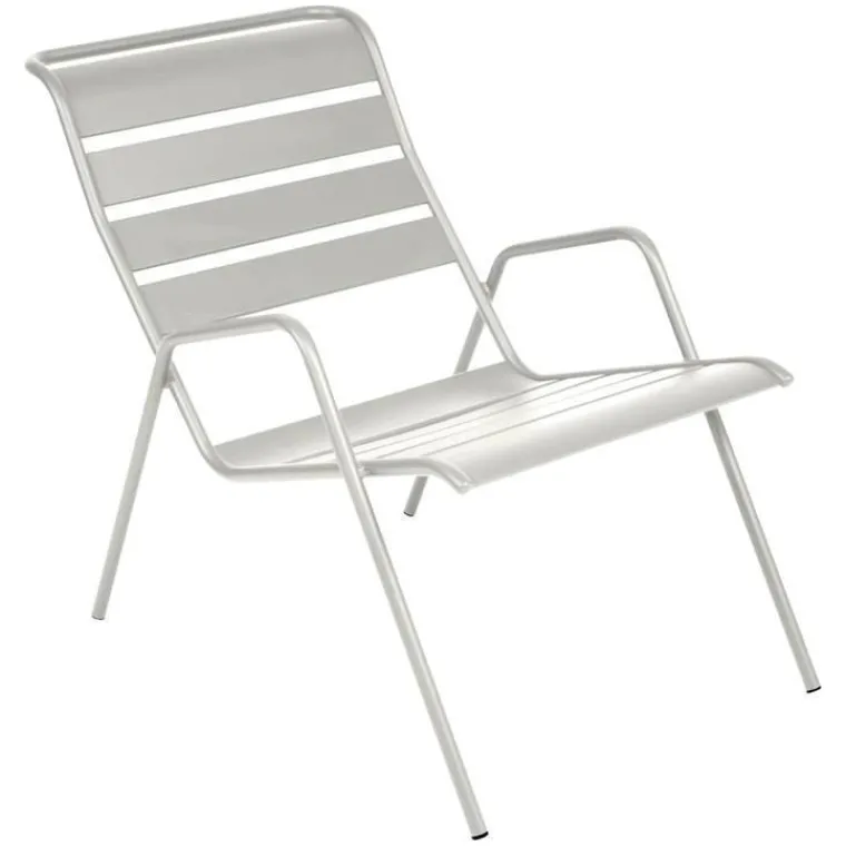 Outlet FERMOB Fauteuil bas coloris gris en acier Monceau