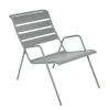 Online FERMOB Fauteuil bas Monceau coloris gris en acier - 52 x 78 cm