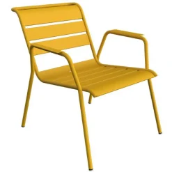 Online FERMOB Fauteuil Lounge Monceau coloris orange en acier - 87 x 77 cm
