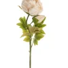 Clearance NATURALYS Fleur artificielle en papier tige de pivoine coloris beige - H 62 cm