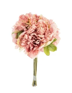 Sale NATURALYS Fleur artificielle en papier bouquet de pivoine coloris rose - H 30 cm