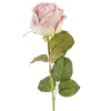 New NATURALYS Fleur artificielle en papier tige de rose coloris blanc - H 44 cm