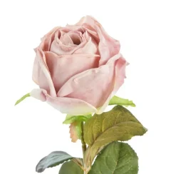 New NATURALYS Fleur artificielle en papier tige de rose coloris blanc - H 44 cm