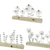 Online KAEMINGK Fleurs en fer blanc sur support en bois blanchi - 29 x 17 cm