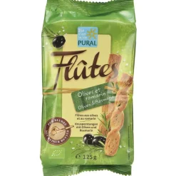 New PURAL Flûtes olives romarin en sachet vert de 125 g
