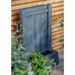 Sale LUMINEO Fontaine LED murale avec vague en polyrésine 23 x 55 x 95 cm