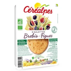 Sale CÉRÉALPES Galette fromage de brebis figues - 2 x 90 g