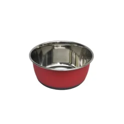 Discount GIRARD Gamelle pour chien et chat coloris rouge mat en inox Tyrol – 500 ml