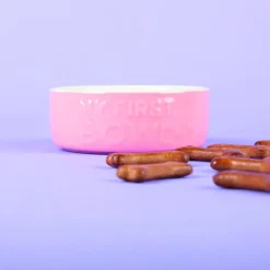 Discount SCRUFFS Gamelle pour chiot, chaton, lapin et cochon d'Inde coloris rose en grès ma première gamelle – 13 x 13 x 5 cm