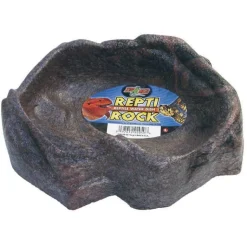 Best ZOOMED Gamelle pour reptile en plastique recyclé coloris gris Repti Rock - Taille L