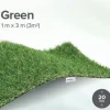 Clearance EXELGREEN Gazon synthétique Prems 5 mm coloris vert - 2 x 3 m