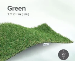 Clearance EXELGREEN Gazon synthétique Prems 5 mm coloris vert - 2 x 3 m