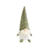New Gnome blanc assis avec bonnet vert Gus - 50 cm