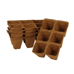 Best JANY Godets en plaque biodégradables coloris marron x 30 - 6 x 6 cm