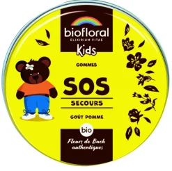 Clearance BIOFLORAL Gommes bio SOS secours goût pomme pour enfants kids - 45 g
