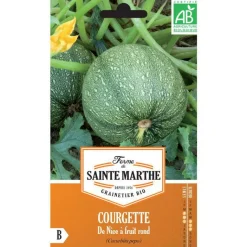 Clearance FERME DE SAINTE MARTHE Graines de courgette de Nice à fruits ronds bio - graines à semer