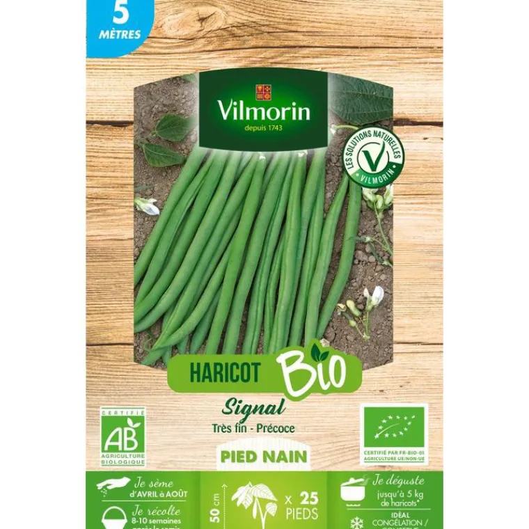Clearance VILMORIN Graines de haricot nain bio - graines à semer