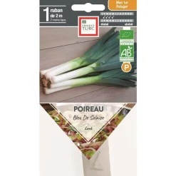 Hot ERNEST TURC Graines présemées de Poireau bleu de Solaise bio - 1 ruban de 2 m