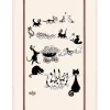 Hot WINKLER Grand Torchon coloris écru en coton Dubout Multi-Chats – 60 x 80 cm