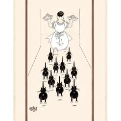 Sale WINKLER Grand Torchon coloris écru en coton Dubout A Table – 60 x 80 cm