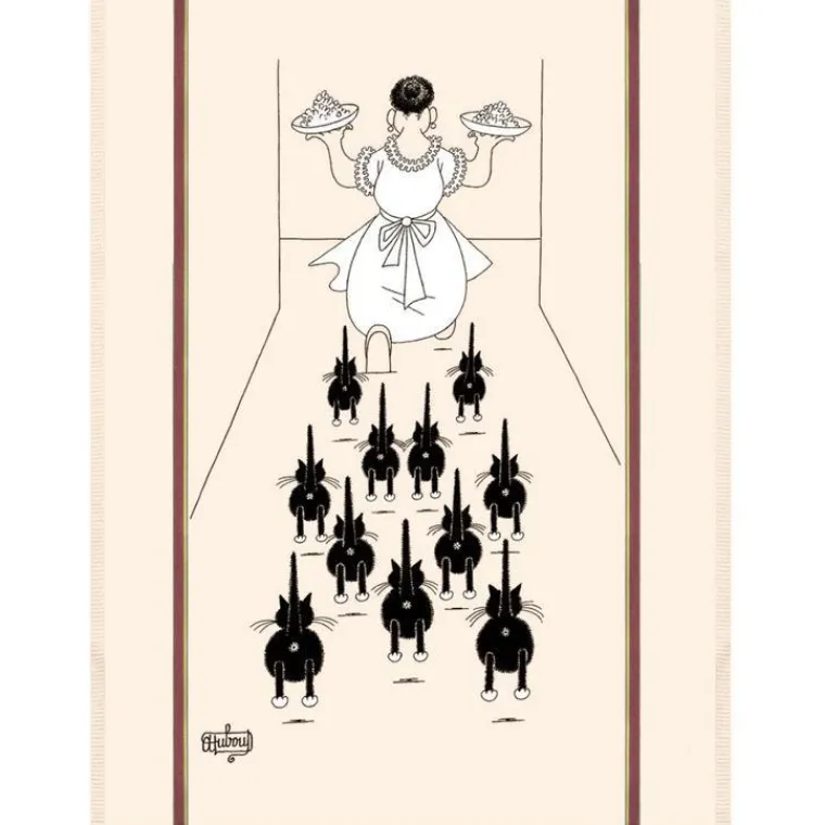 Sale WINKLER Grand Torchon coloris écru en coton Dubout A Table – 60 x 80 cm