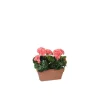 Best Géranium saumon plante artificielle en jardinière Terra 29x13x40 cm