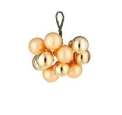 Hot Grappe boule coloris or en verre - Ø 2 cm