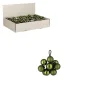 Outlet EDELMAN Grappe de boules de Noël en verre vert foncé sur fil - Ø 2 cm