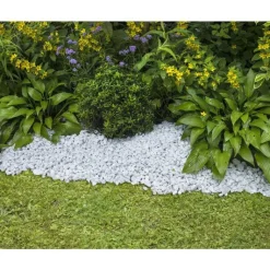 BOTANIC® Graviers de marbre de Carrare blanc calibre 7 à 15 mm en sac de 20 kg