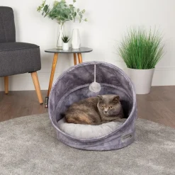 Sale SCRUFFS Grotte pour chat gris Kensington – Taille 44 x 44 x 48 cm