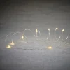New EDELMAN Guirlande 10 micro-LED blanc chaud sur câble argent à piles - 1 m