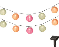 KAEMINGK Guirlande de lampions colorés 10 LED coloris blanc chaud - 4,5 m