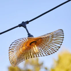 New LUMISKY Guirlande Serenity avec 7 ampoules E27 coloris marron effet blanc chaud - 6 m