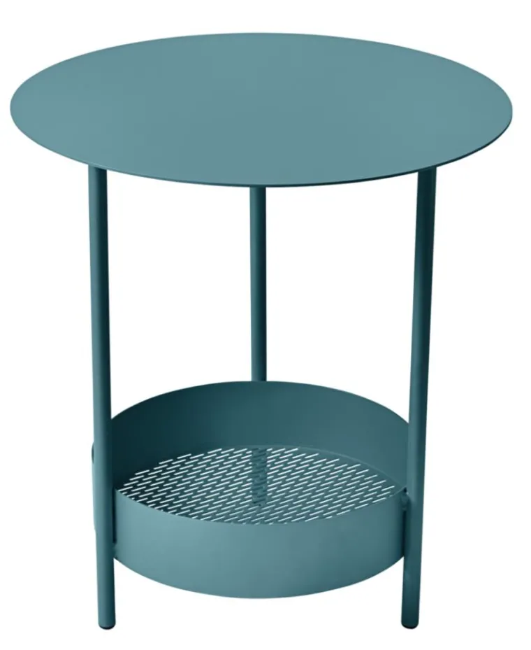 New FERMOB Guéridon Salsa coloris gris en acier - Ø 50 x 50 cm